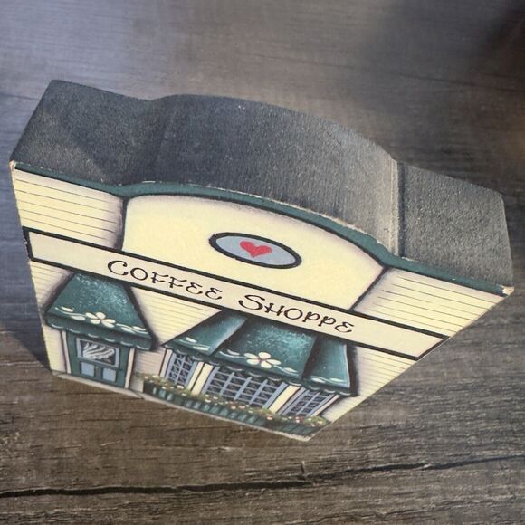 Brandywine Woodcrafts 1994 "Coffee Shoppe" Collectible Shelf Sitter - Picture 3 of 10